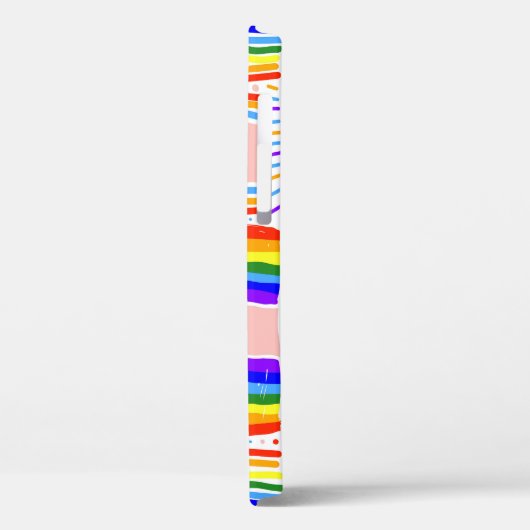 レインボーマーカーイラストレーション:子供っぽいシームレスなパット Case-Mate iPhoneケース (裏面 / 左)