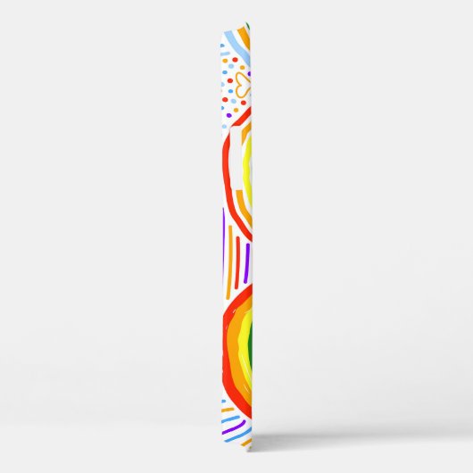 レインボーマーカーイラストレーション:子供っぽいシームレスなパット Case-Mate iPhoneケース (裏面 / 右)