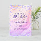 レインボーマーブルグリッターフォトサプライズスウィート16 招待状 (スタンド正面)