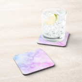 レインボーマーブルパターン コースター (右側)