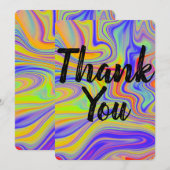 レインボーマーブル感謝カード サンキューカード (正面/裏面)