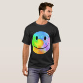 レインボーマーブル顔Tシャツ Tシャツ (正面フル)