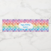 レインボーマーメイドウォーターボトルラベル ペットボトルラベル (シングルラベル)