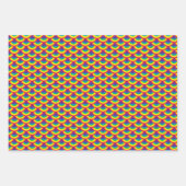 レインボーマーメイドスケストライプールとドット ラッピングペーパーシート (正面)