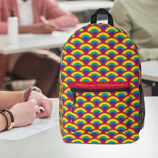 レインボーマーメイドスケールソックス プリントバックパック