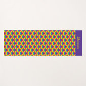 レインボーマーメイドスケール名前をカスタムする ヨガマット (正面(横))