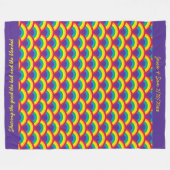 レインボーマーメイドスケール フリースブランケット (正面(横))