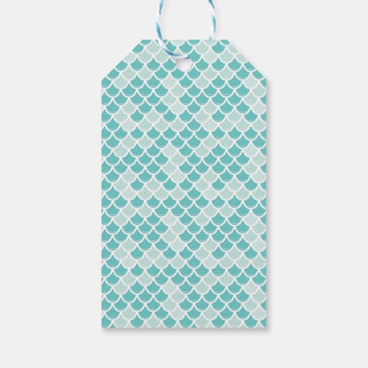 レインボーマーメイドパーティーの好意ギフトラベル ギフトタグ (裏面)