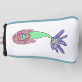 レインボーマーメイドピンクブルーパープルグリーン ゴルフヘッドカバー (正面)