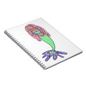 レインボーマーメイドピンクブルーパープルグリーン ノートブック (右側)