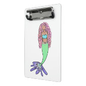 レインボーマーメイドピンクブルーパープルグリーン ミニクリップボード (アングル2)