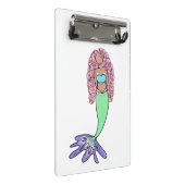 レインボーマーメイドピンクブルーパープルグリーン ミニクリップボード (アングル)