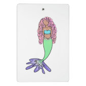 レインボーマーメイドピンクブルーパープルグリーン ミニクリップボード (裏面)