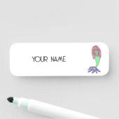 レインボーマーメイドピンクブルーパープルグリーン 名札 (インサイチュ)