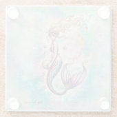 レインボーマーメイドファンタジーアートバイモリーハリソン ガラスコースター (裏面)