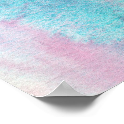 レインボーマーメイドファンタジーアートポスター ポスター (角)