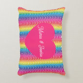 レインボーマーメイドプライドハート アクセントクッション (正面(垂直))