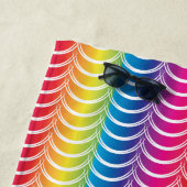 レインボーマーメイドプライドハート ビーチタオル (インサイチュ)