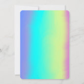 レインボーマーメイド誕生日 招待状 (裏面)