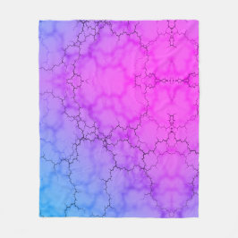 レインボーマーリングハート フリースブランケット