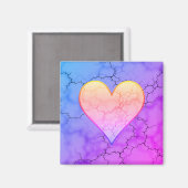 レインボーマーリングハート マグネット (正面/裏面)