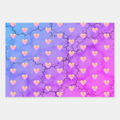 レインボーマーリングハート ラッピングペーパーシート (正面2)