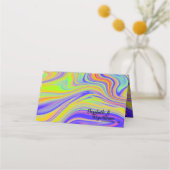 レインボーマーリング座席表またはエスコートカード プレイスカード (正面)