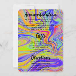 レインボーマーリング追加情報カード 招待状