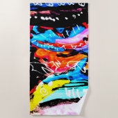 レインボーミックスド ビーチタオル (正面)