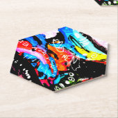 レインボーミックスド ペーパーコースター (アングル)