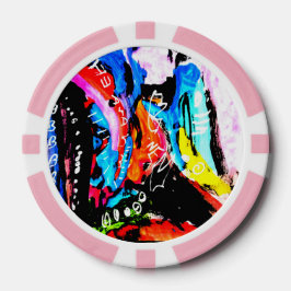 レインボーミックスド ポーカーチップ