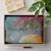 レインボーミツバチを食べる鳥の熱帯花デコページ 薄葉紙 (ギフト)