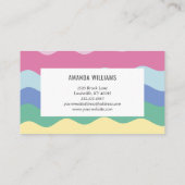 レインボーミニマストライプリスト手作り名刺 名刺 (裏面)