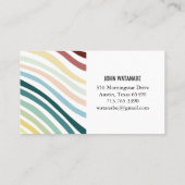 レインボーミニマリストストライプズハンドメイド 割引カード (裏面)