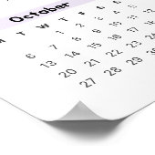 レインボーミニマリスト2025カレンダーポスター ポスター (角)