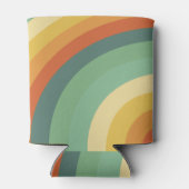 レインボーミニマルストライプリストズハンドメイドスクエア 缶クーラー (裏面)