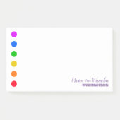 レインボーミニマルドット線テンプレートノート ポストイット (正面)