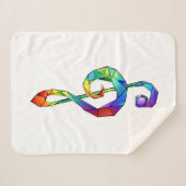 レインボーミュージカル鍵トレブルクレフ、 音符記号 シェルパブランケット (正面(横))