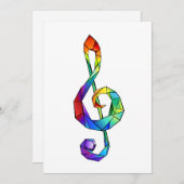 レインボーミュージカル鍵トレブルクレフ、 音符記号 シーズンカード (正面/裏面)