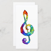 レインボーミュージカル鍵トレブルクレフ、 音符記号 シーズンカード (正面/裏面)