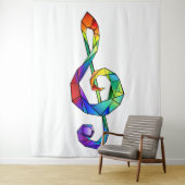 レインボーミュージカル鍵トレブルクレフ、 音符記号 タペストリー (インサイチュ)