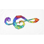 レインボーミュージカル鍵トレブルクレフ、 音符記号 テーブルクロス (正面(横))