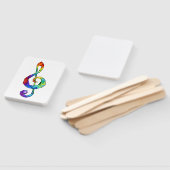 レインボーミュージカル鍵トレブルクレフ、 音符記号 ハンドファン (組立なし)