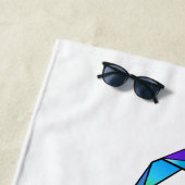 レインボーミュージカル鍵トレブルクレフ、 音符記号 ビーチタオル (インサイチュ)