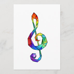 レインボーミュージカル鍵トレブルクレフ、 音符記号 プログラム