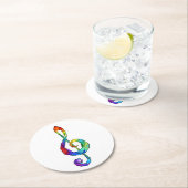 レインボーミュージカル鍵トレブルクレフ、 音符記号 ラウンドペーパーコースター (インサイチュ)