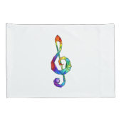 レインボーミュージカル鍵トレブルクレフ、 音符記号 枕カバー (裏面-右)