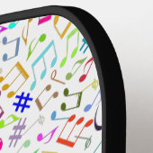 レインボーミュージックノートロックスター ピックルボールラケット (左詳細)