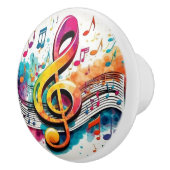 レインボーミュージックノート セラミックノブ (右)