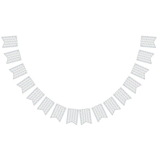 レインボーミュージックノート（白）パーティー バンティングフラッグ (全)